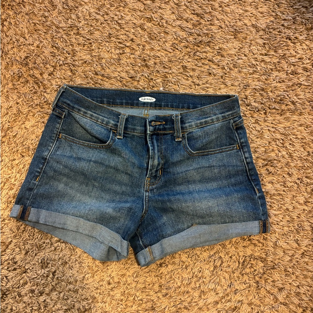 Old Navy Blue Jean Shorts Distressed Cut-Off Style